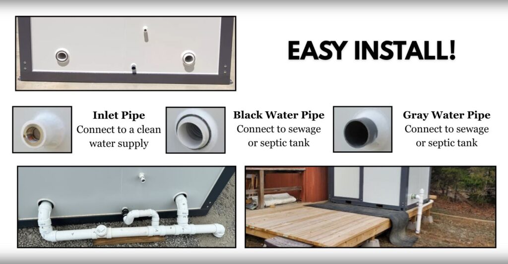 Portable Bathroom Install